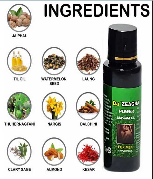Da Zeagra Power Massage Oil